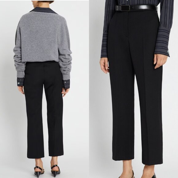 Tory Burch Black Wool Twill Pants Size 10 NWOT Trouser - Picture 2 of 10